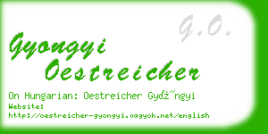 gyongyi oestreicher business card